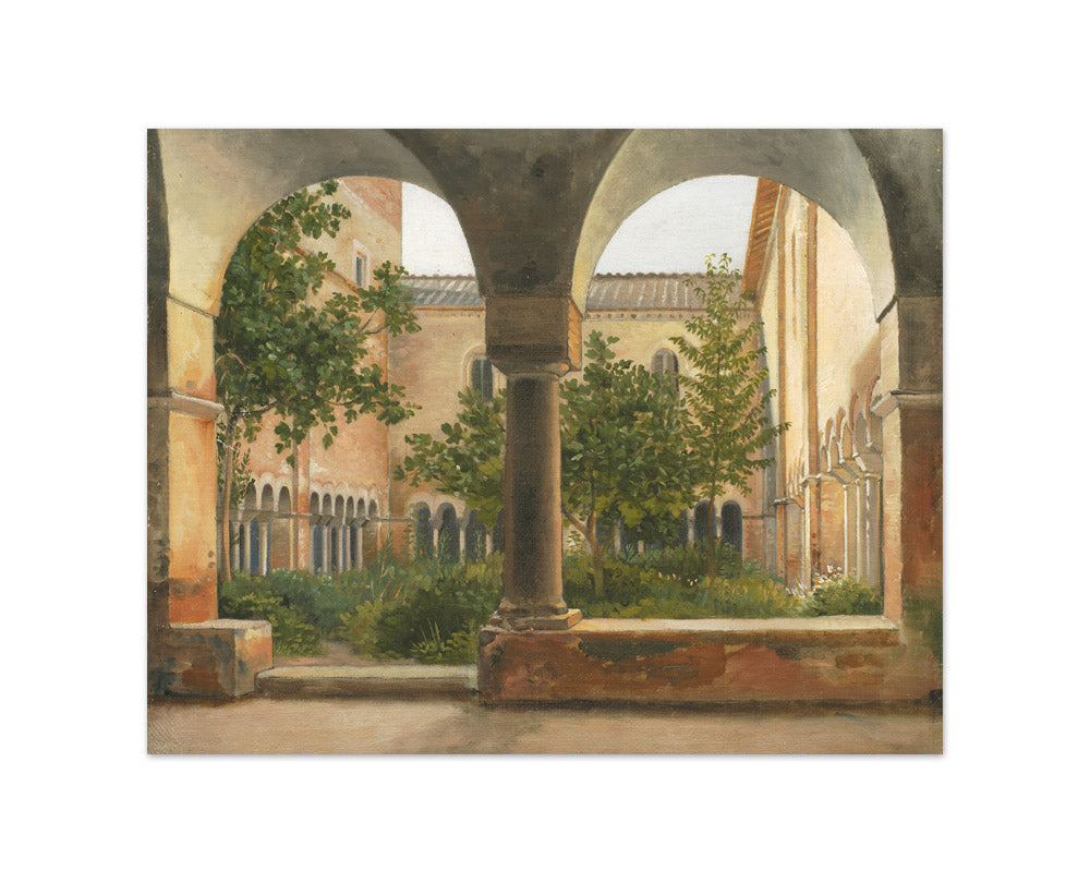 The Cloisters of San Lorenzo fuori le mura in Rome by C.W. Eckersberg - Small / Full Bleed / No Frame