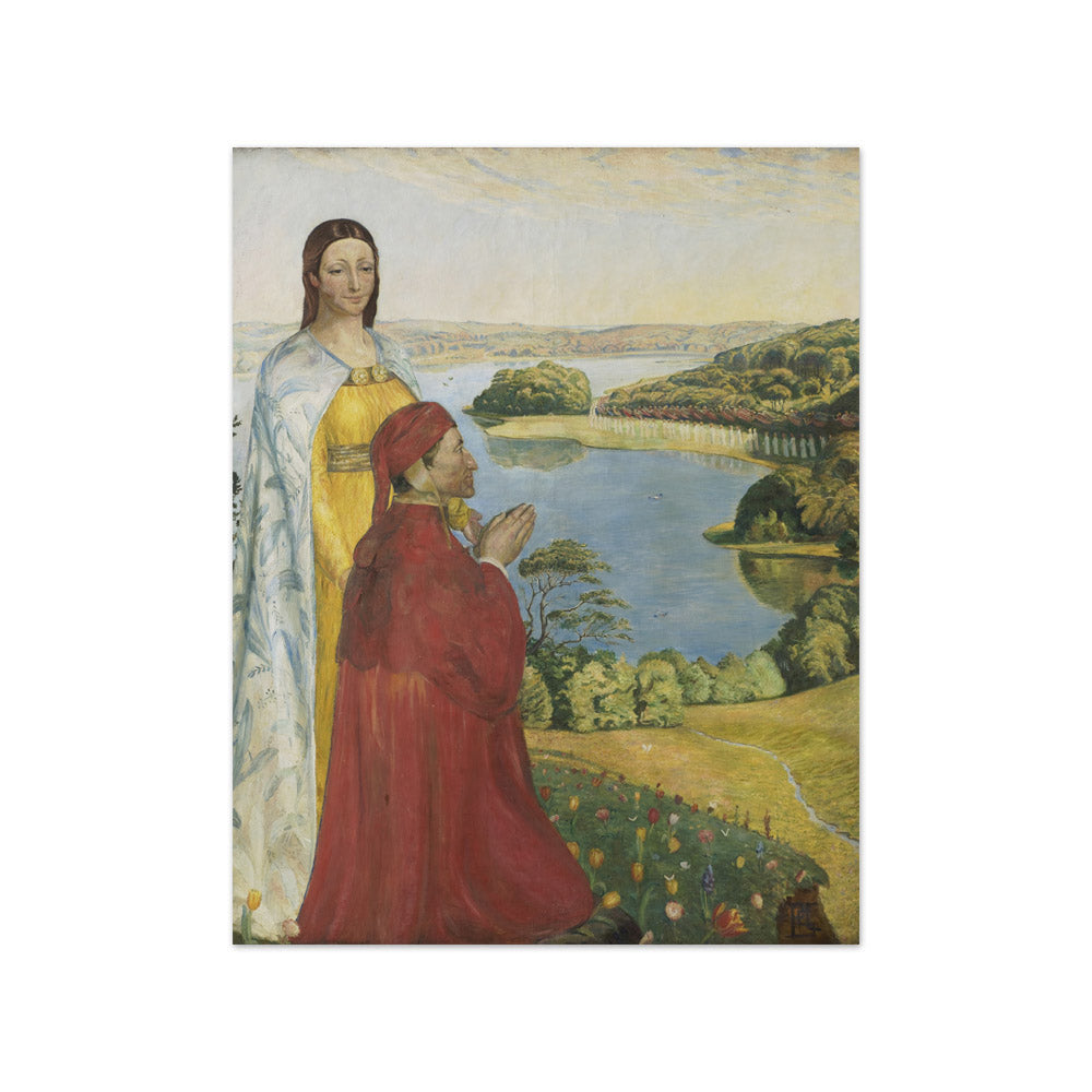 Dante and Beatrice in Paradise by Poul S. Christiansen - Small / Full Bleed / No Frame