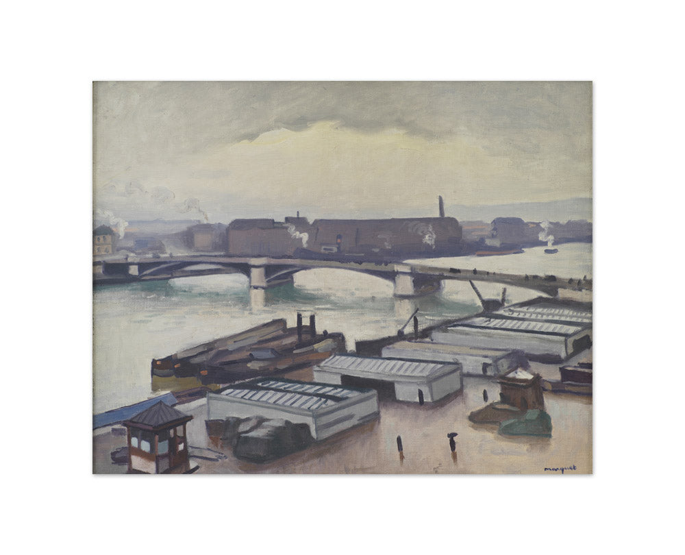 Quai de Paris at Rouen. Rainy Weather by Albert Marquet - Small / Full Bleed / No Frame