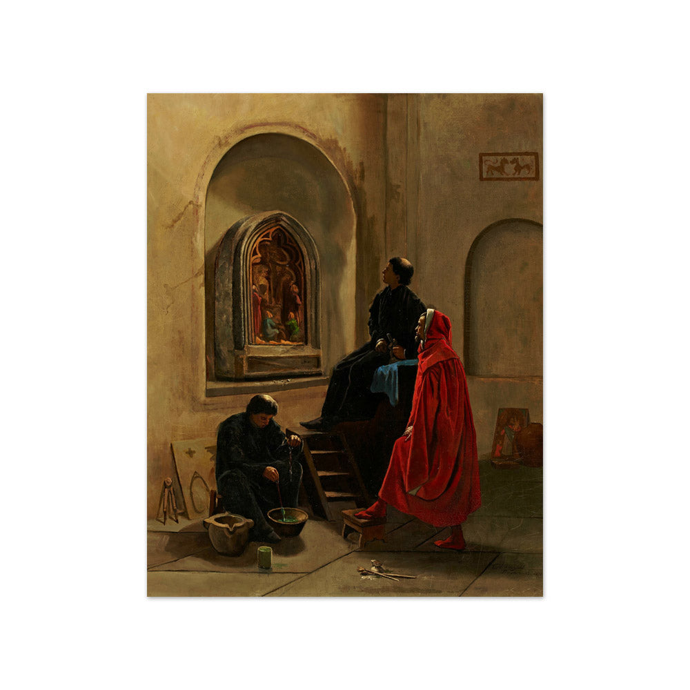 The Artist Paints the Church by Edwin H. Blashfield - Small / Full Bleed / No Frame