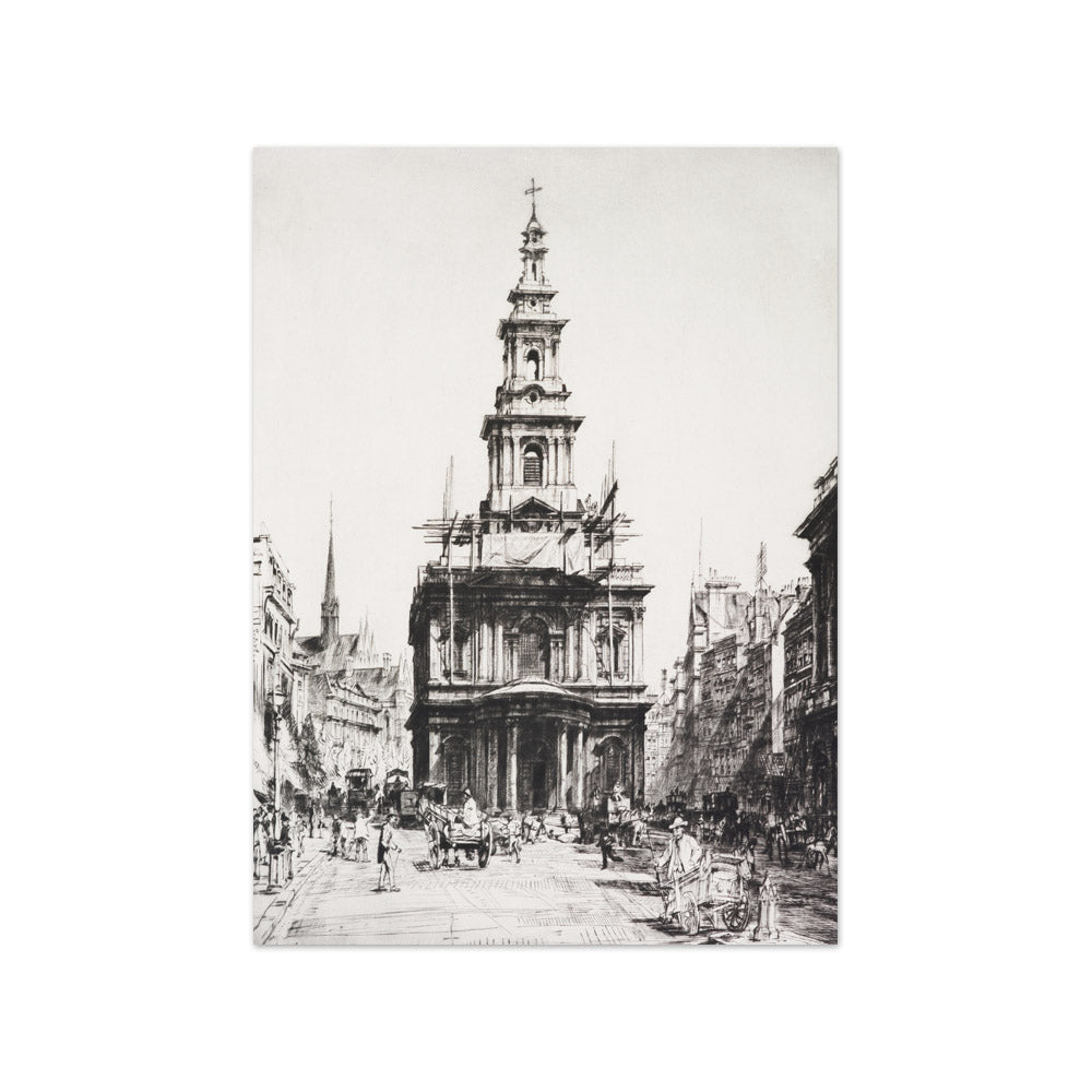 St. Mary le Strand by Francis Dodd - Small / Full Bleed / No Frame