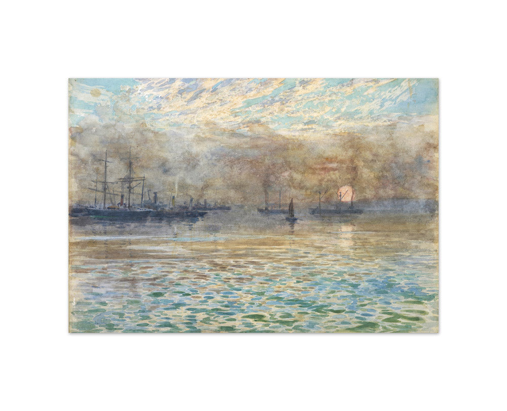 Winter morning, Wellington Harbour by James Nairn - Small / Full Bleed / No Frame