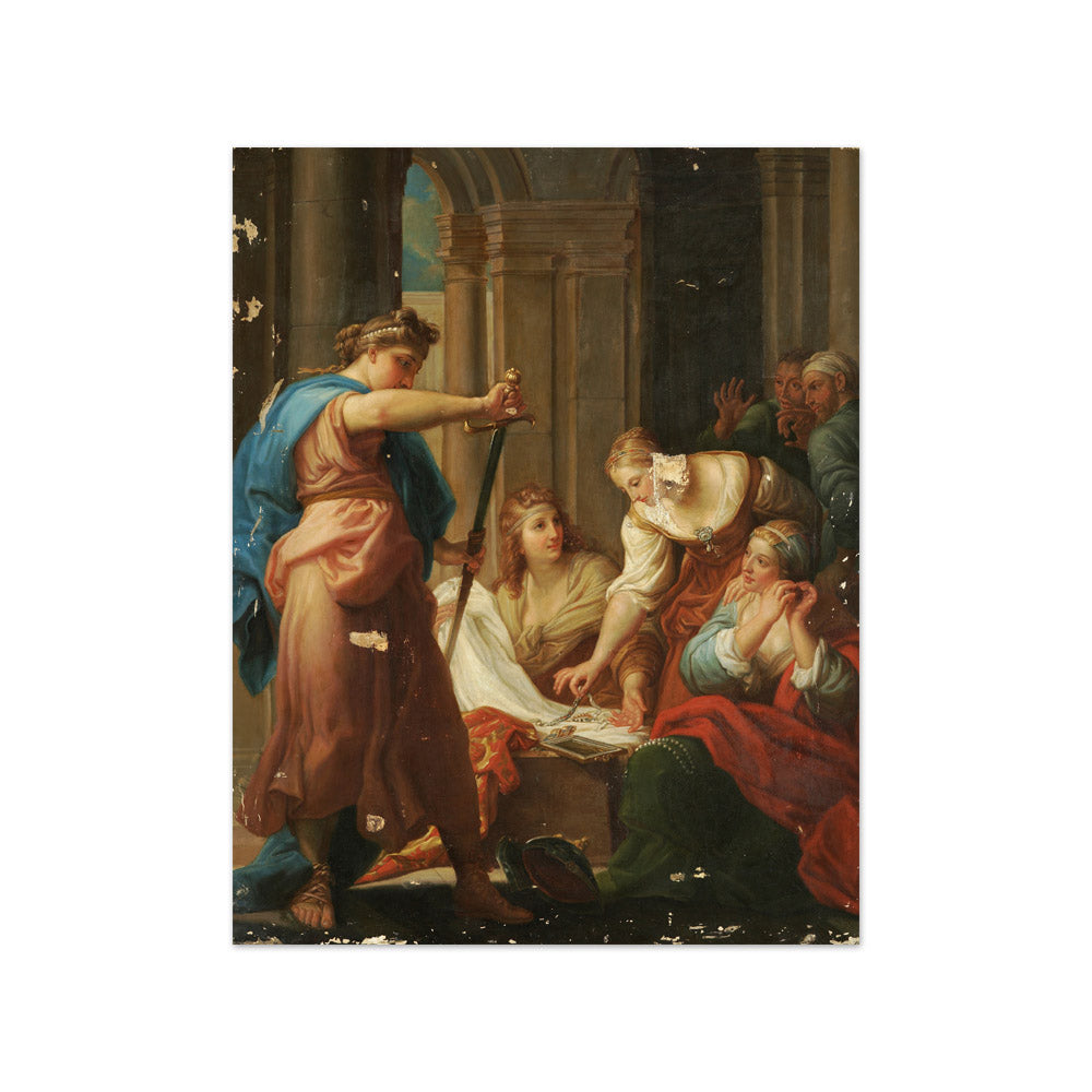 Achilles and the daughters of Lycomedes by Pompeo Batoni - Small / Full Bleed / No Frame