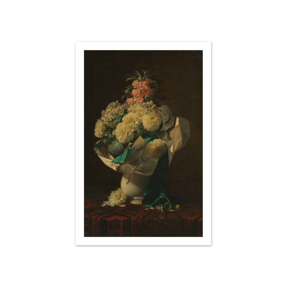 Vase of Flowers by Georges Jeannin - Compact / With Margin / No Frame