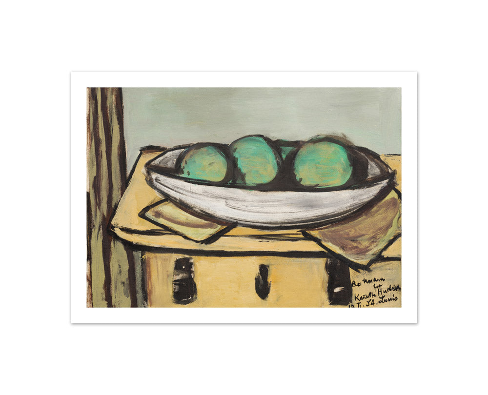 Still Life with Large Green Fruit by Max Beckmann - Compact / With Margin / No Frame