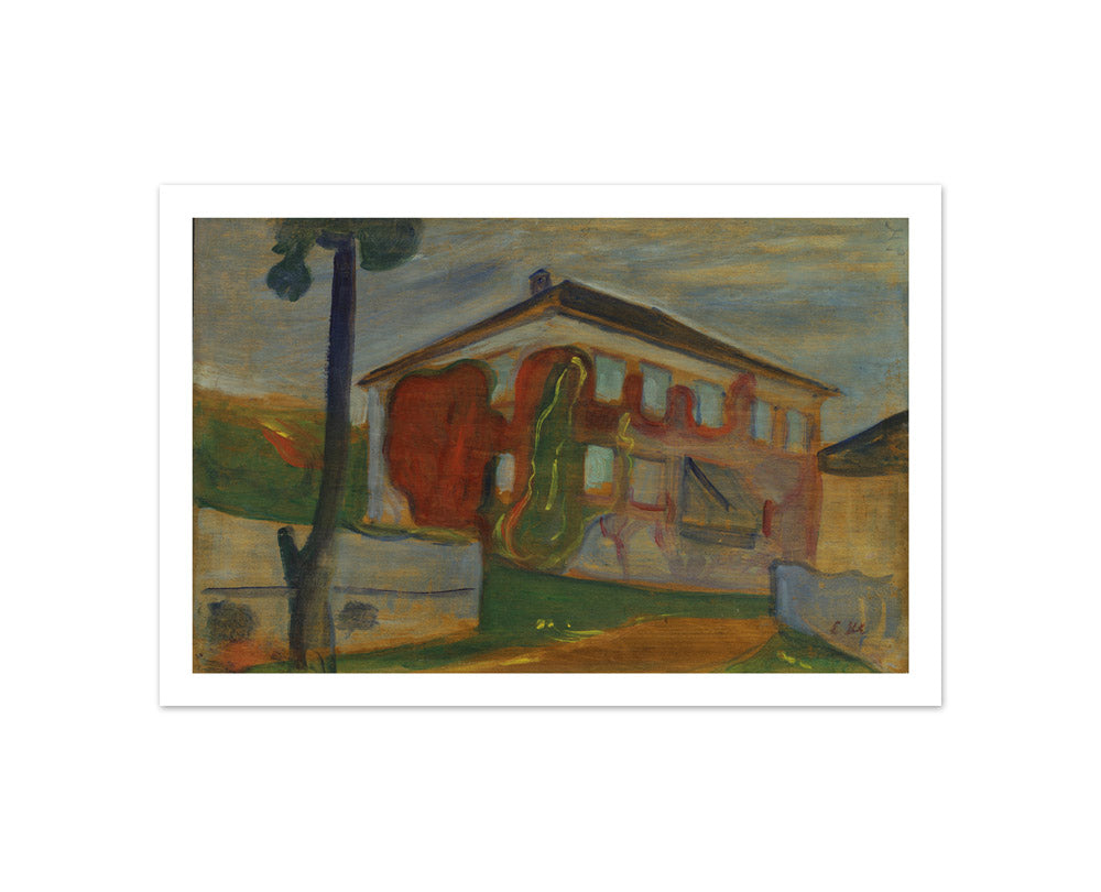 House with Red Virginia Creeper by Edvard Munch - Compact / With Margin / No Frame