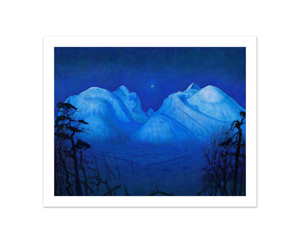Winter Night in the Mountains by Harald Sohlberg - Compact / With Margin / No Frame
