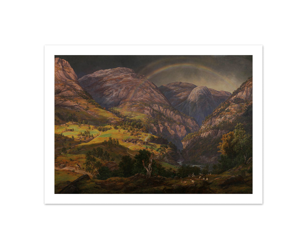 View from Stalheim by Johan Christian Dahl - Compact / With Margin / No Frame