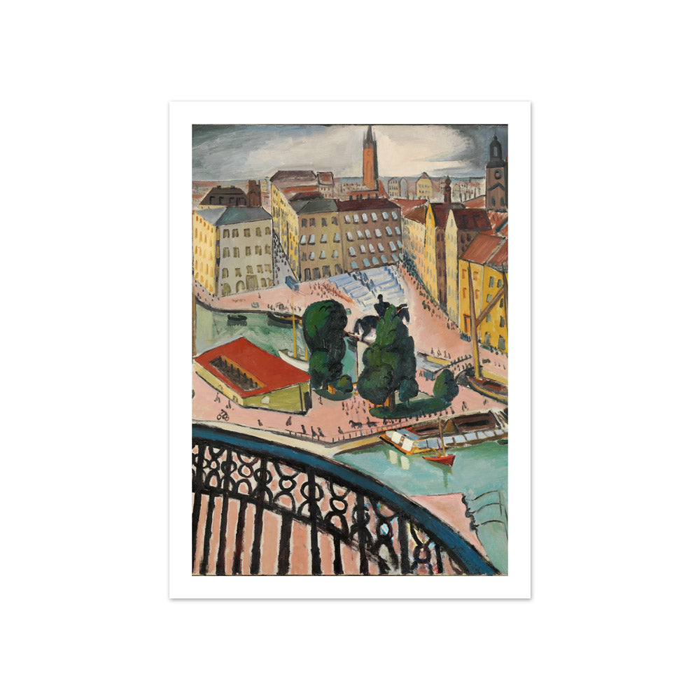 Karl Johan's Square, Stockholm by Isaac Grünewald - Compact / With Margin / No Frame