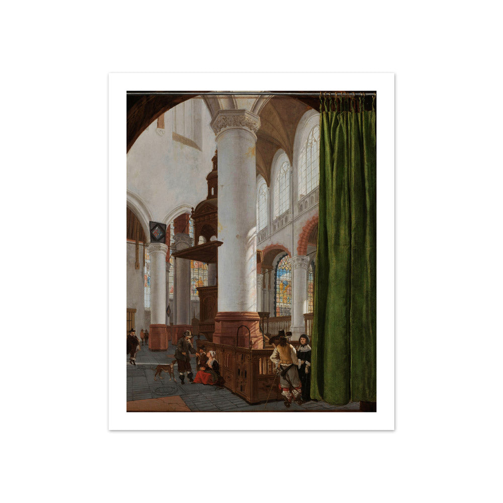 Interior of the Oude Kerk in Delft by Gerard Houckgeest - Compact / With Margin / No Frame