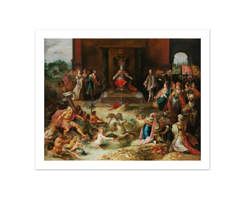 Allegory on the Abdication of Emperor Charles v in Brussels by Frans Francken (II) - Compact / With Margin / No Frame