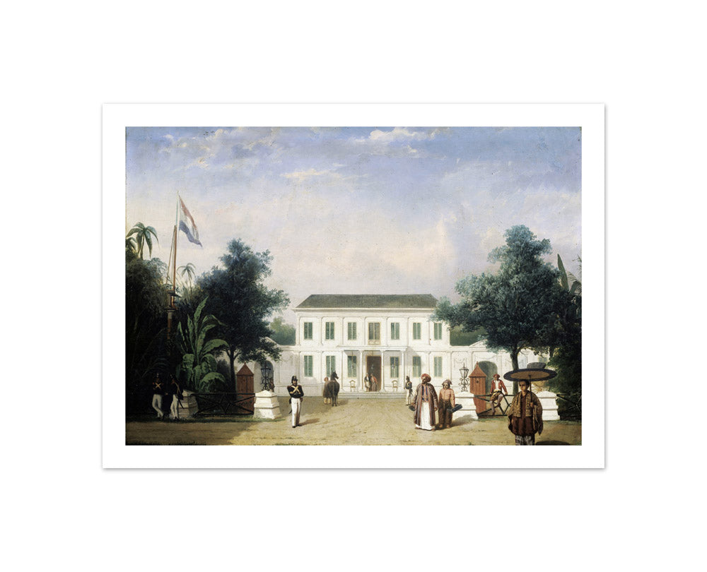 House on the Rijswijk, Batavia (Jalan Veteran) by Ernest Alfred Hardouin - Compact / With Margin / No Frame