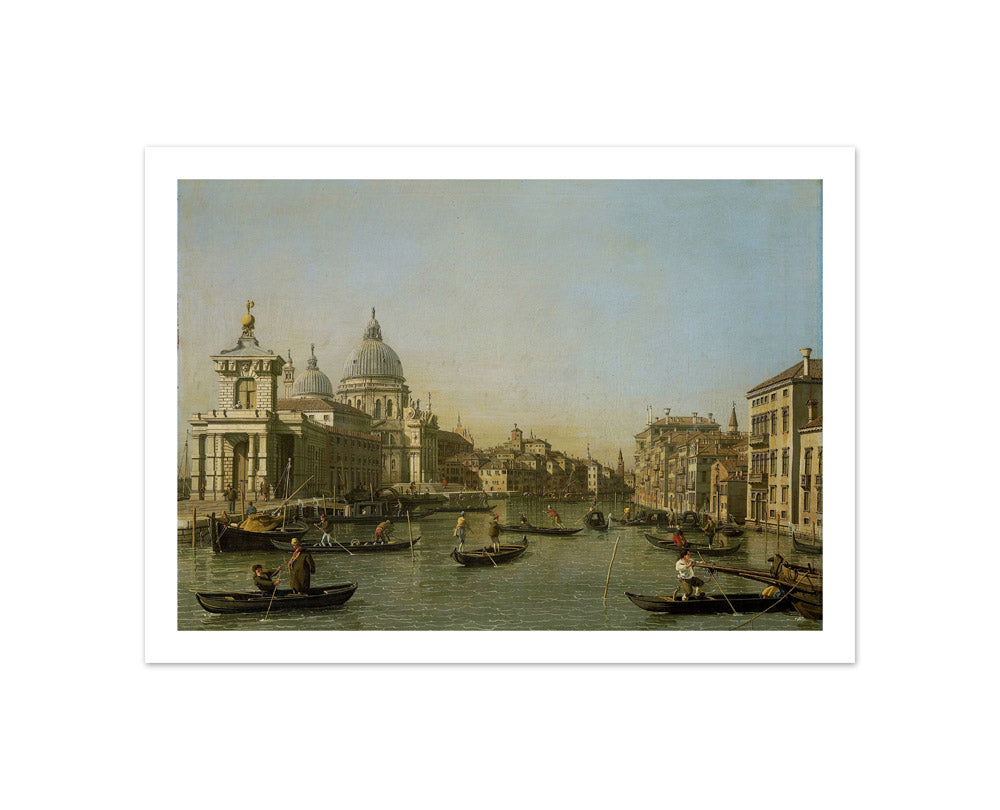 Entrance to the Grand Canal near the Punta della Dogana and Santa Maria della Salute by Canaletto - Compact / With Margin / No Frame
