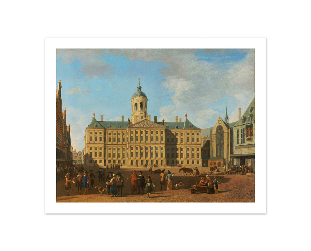The Town Hall on Dam Square, Amsterdam by Gerrit Berckheyde - Compact / With Margin / No Frame