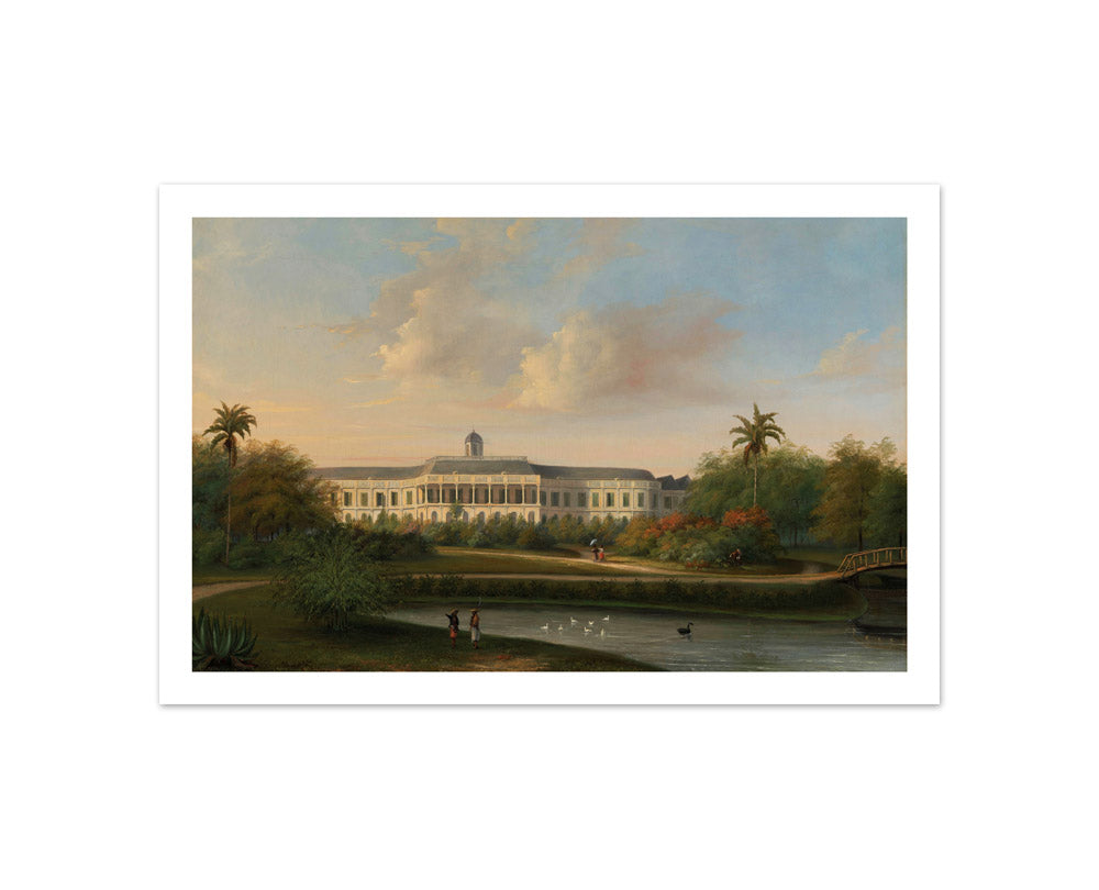 Rear View of Buitenzorg Palace before the Earthquake of 10 October 1834 by Willem Troost II - Compact / With Margin / No Frame