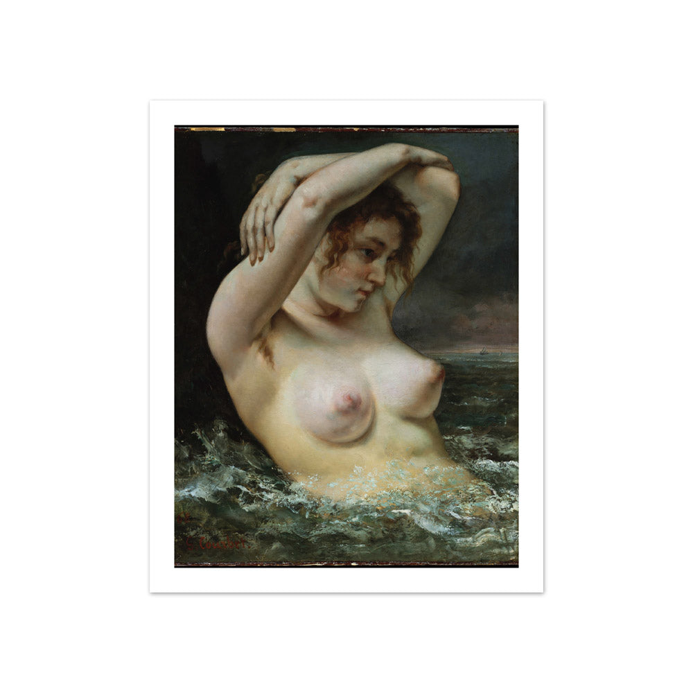 The Woman in the Waves by Gustave Courbet - Compact / With Margin / No Frame
