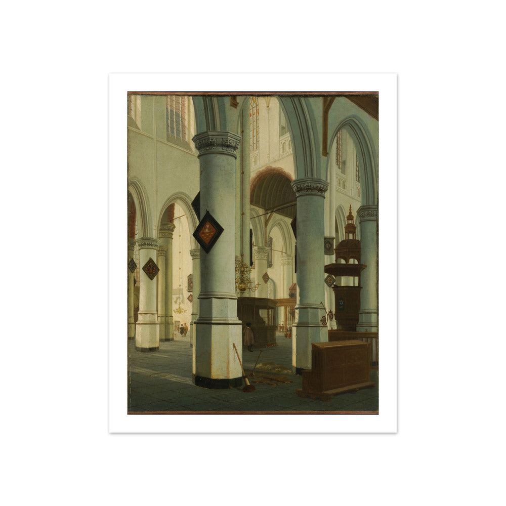 Interior of the Oude Kerk, Delft by Hendrick van Vliet - Compact / With Margin / No Frame