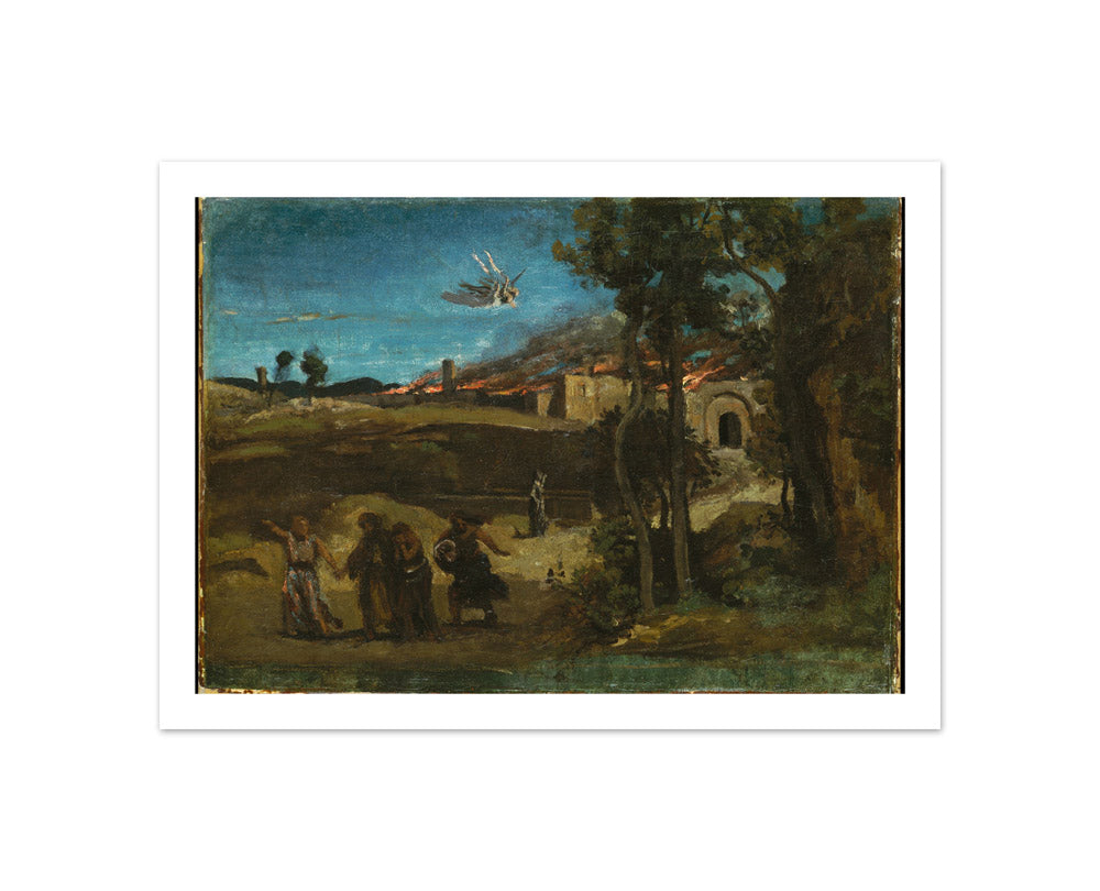 Study for "The Destruction of Sodom" by Camille Corot - Compact / With Margin / No Frame