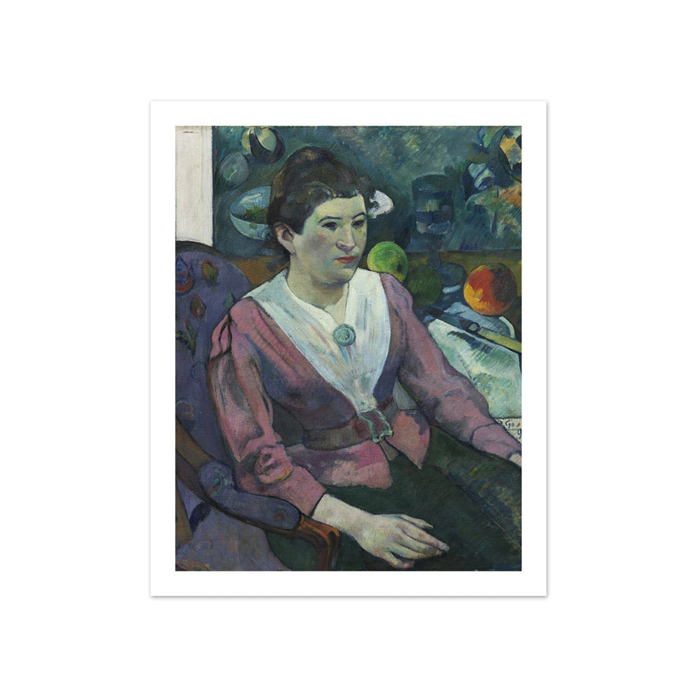Woman in Front of a Still Life by Cezanne by Paul Gauguin - Compact / With Margin / No Frame