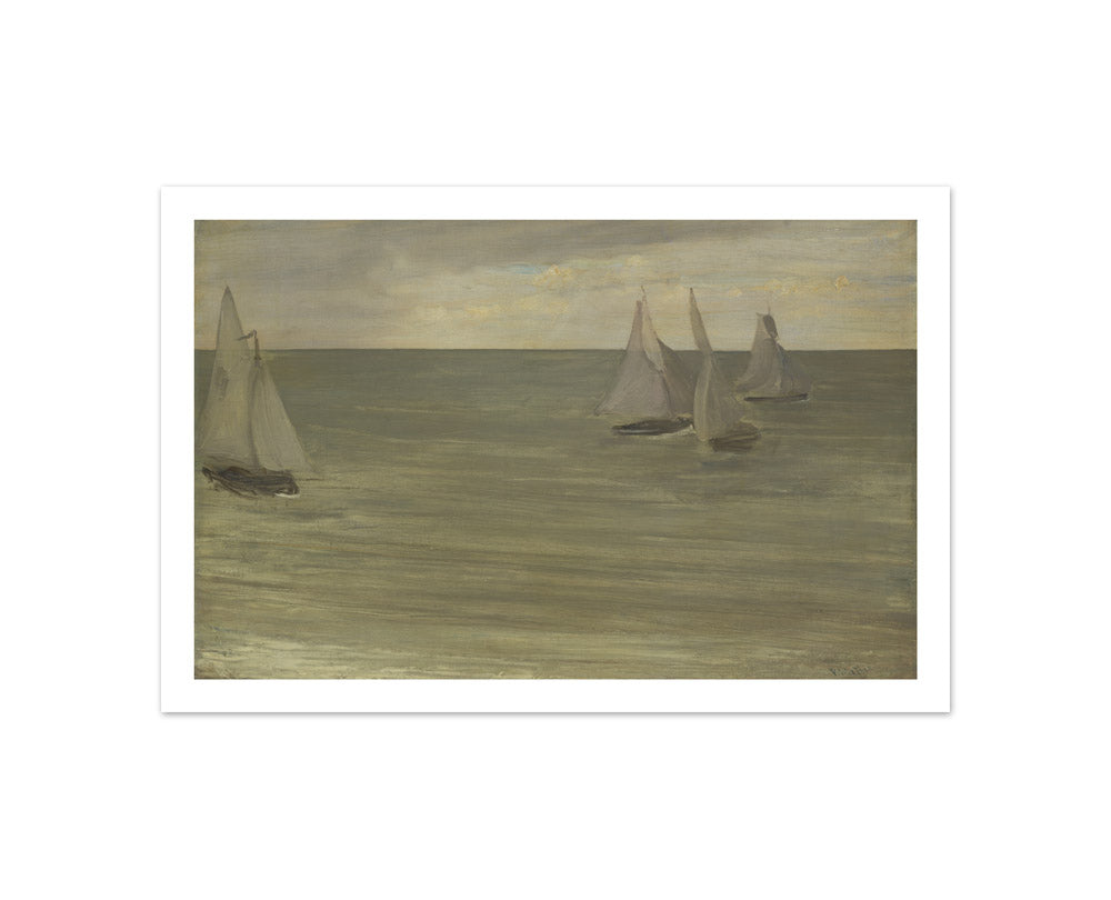 Trouville (Grey and Green, the Silver Sea) by James McNeill Whistler - Compact / With Margin / No Frame