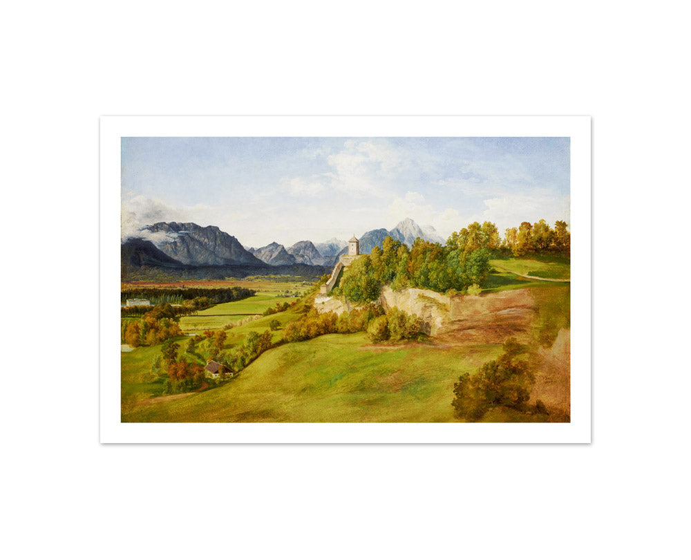 The Mönchsberg in Salzburg with the Joseph Tower by Friedrich Loos - Compact / With Margin / No Frame