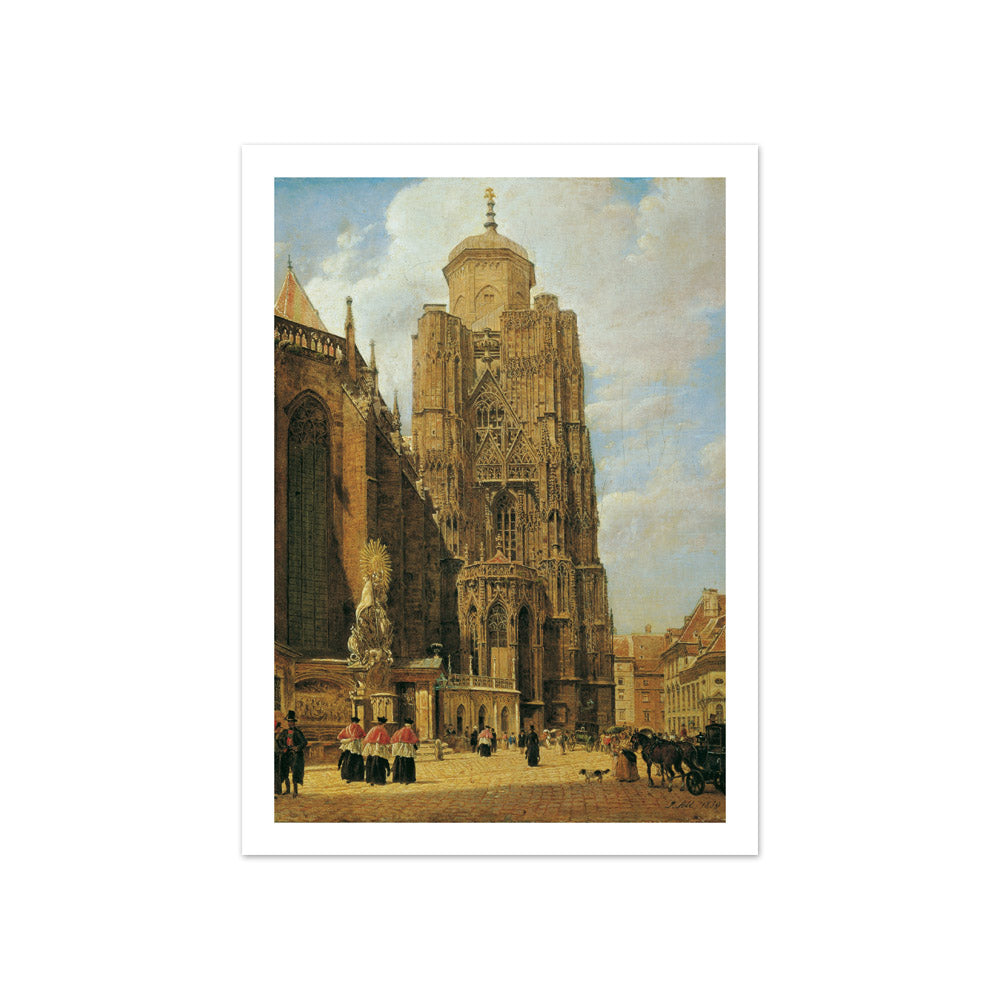 The St. Stephen's Cathedral in Vienna by Jakob Alt - Compact / With Margin / No Frame