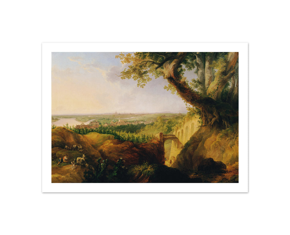 View of the main and imperial city of Vienna from the viewpoint near Nussdorf by Josef Fischer - Compact / With Margin / No Frame