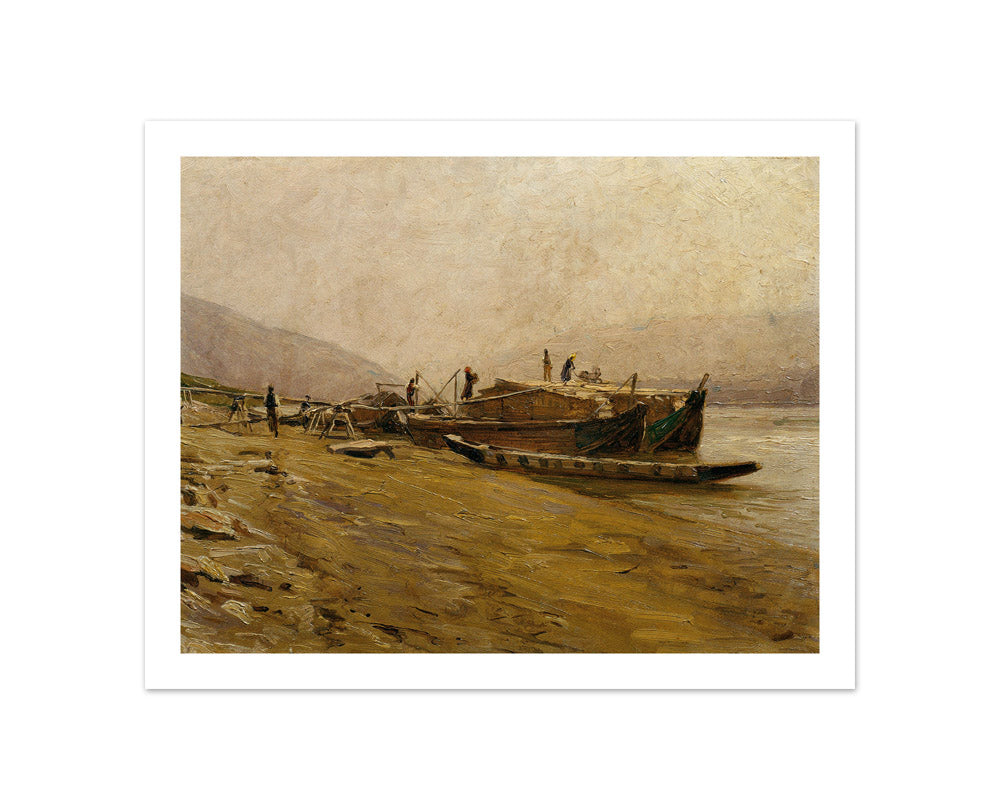 Danube tugboats at Spitz by Stefan Simony - Compact / With Margin / No Frame