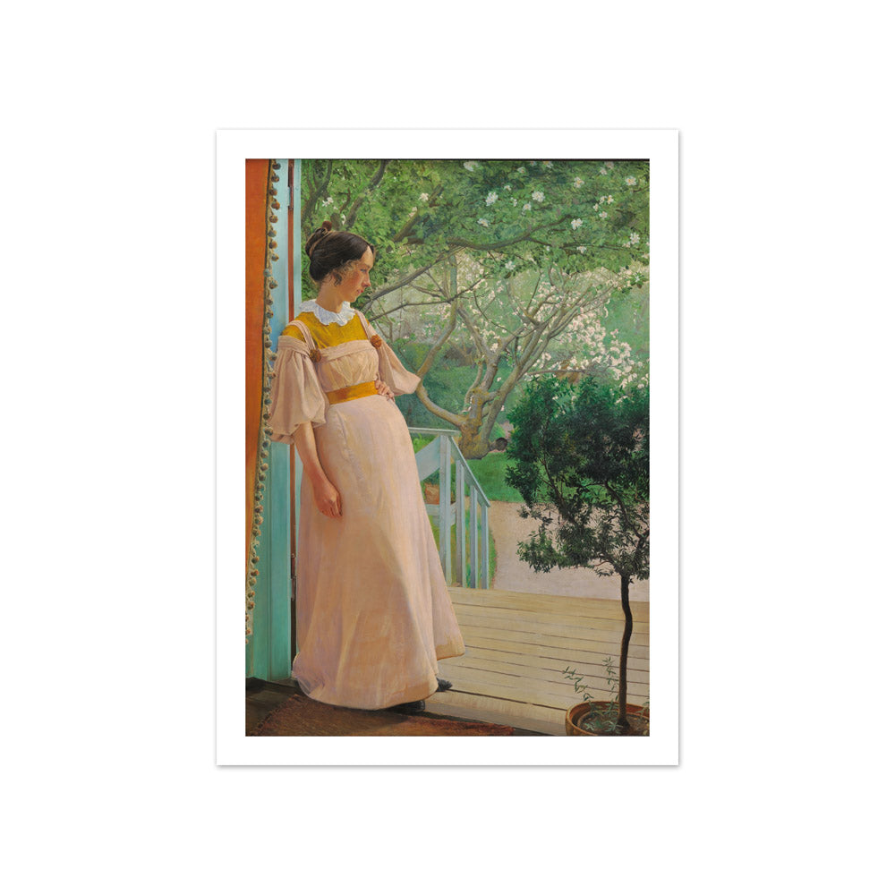 At the French Windows. The Artist's Wife by L.A. Ring - Compact / With Margin / No Frame