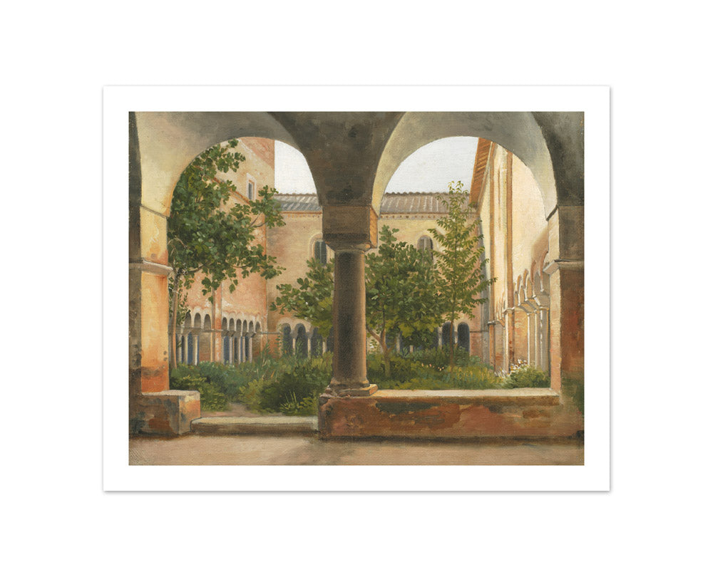 The Cloisters of San Lorenzo fuori le mura in Rome by C.W. Eckersberg - Compact / With Margin / No Frame