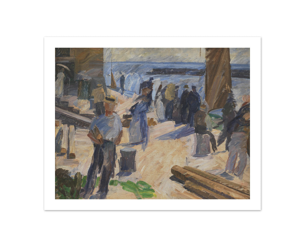 The Mail Boat Arriving, Christiansø by Edvard Weie - Compact / With Margin / No Frame
