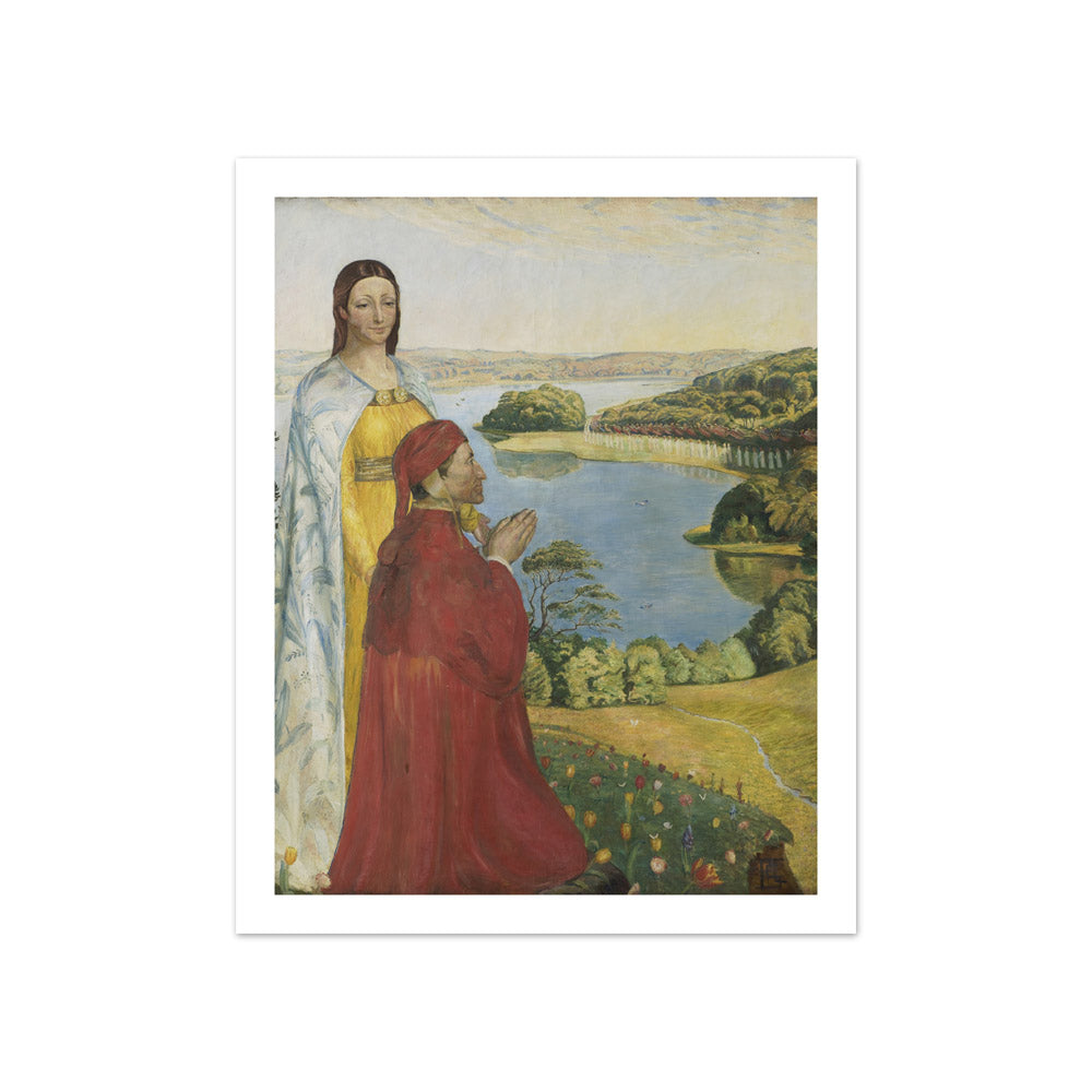 Dante and Beatrice in Paradise by Poul S. Christiansen - Compact / With Margin / No Frame