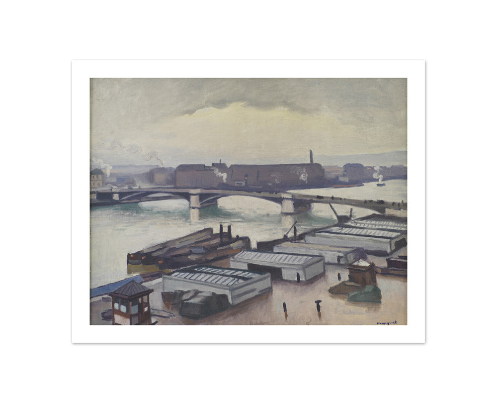 Quai de Paris at Rouen. Rainy Weather by Albert Marquet - Compact / With Margin / No Frame
