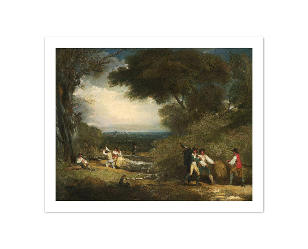 Woodcutters in Windsor Great Park by Benjamin West - Compact / With Margin / No Frame