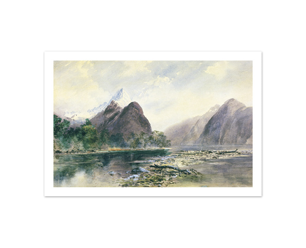Mitre Peak, Milford Sound by William Hodgkins - Compact / With Margin / No Frame