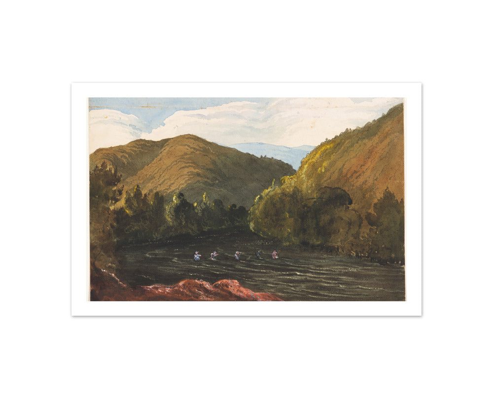 On the Buller River, Near Lake Arthur, Rotoiti by Sir William Fox KCMG - Compact / With Margin / No Frame