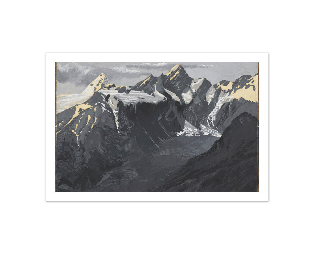 Mounts Sefton and Thompson with Fitzgerald Glacier from Douglas Pass. by George Sturtevant - Compact / With Margin / No Frame
