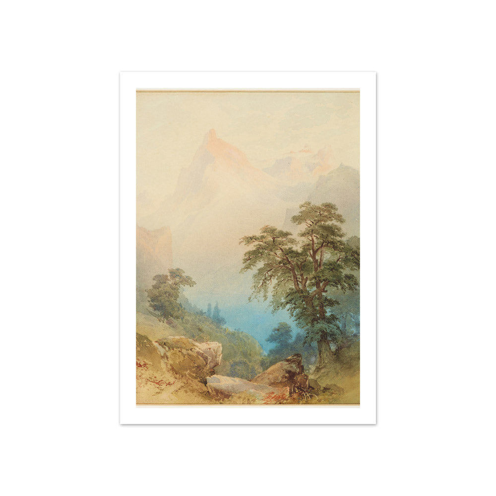 A view of the Alps by Nicholas Chevalier - Compact / With Margin / No Frame