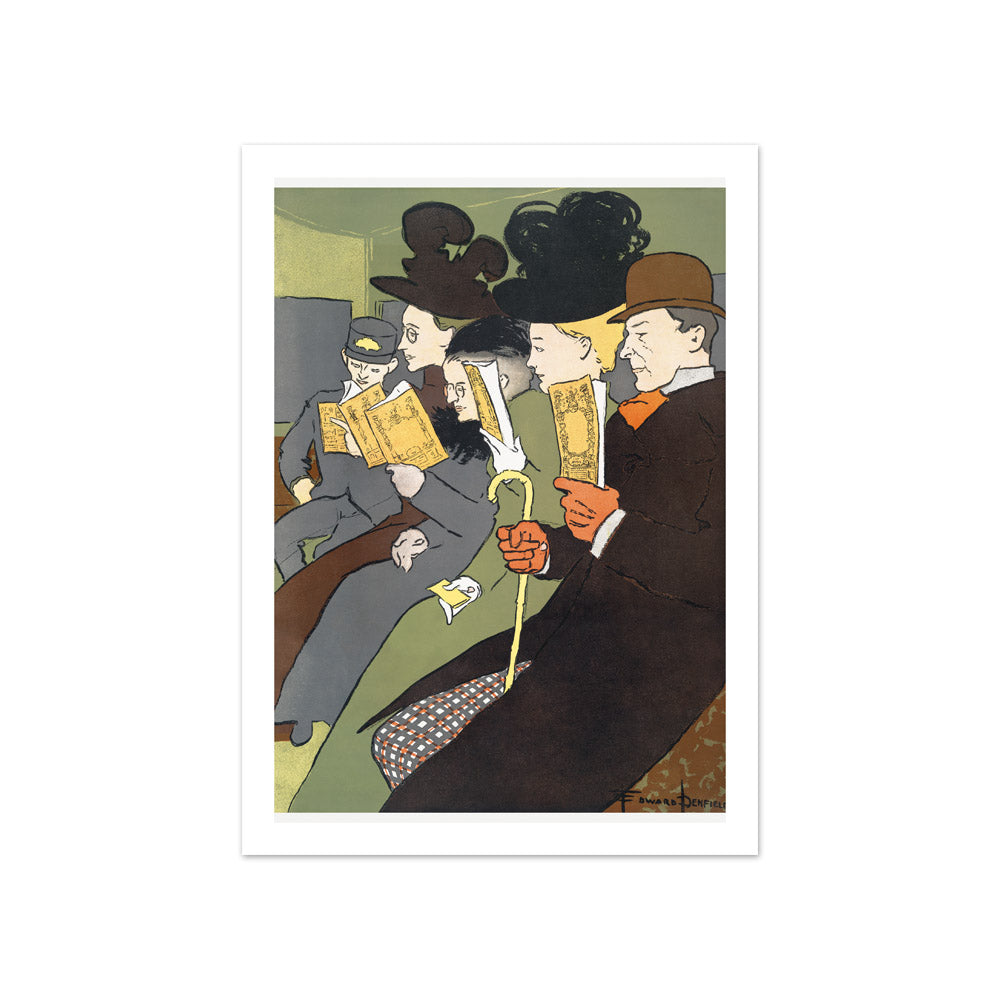 Edward Penfield - People reading books - Compact / With Margin / No Frame