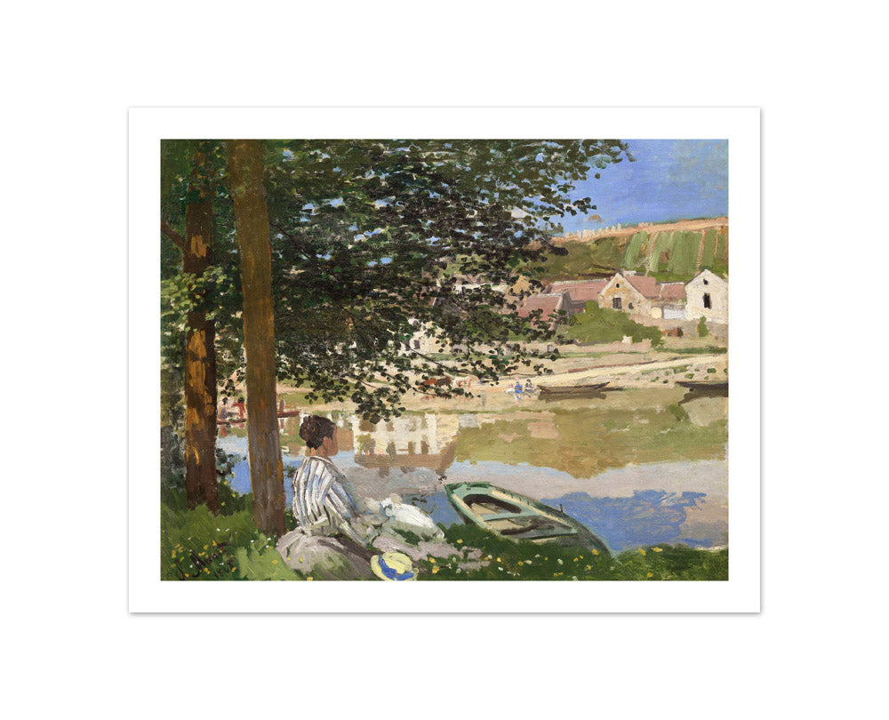 Claude Monet - On the Bank of the Seine, Bennecourt - Compact / With Margin / No Frame