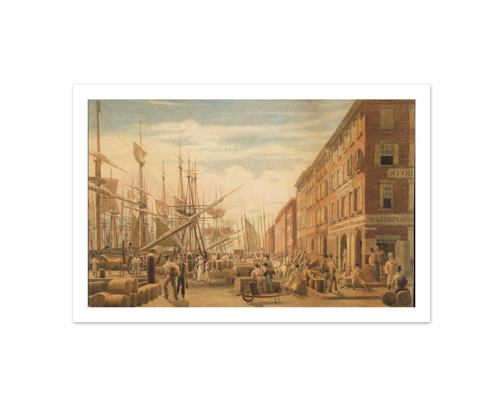 Unknown - View of South Street, from Maiden Lane, New York City - Compact / With Margin / No Frame