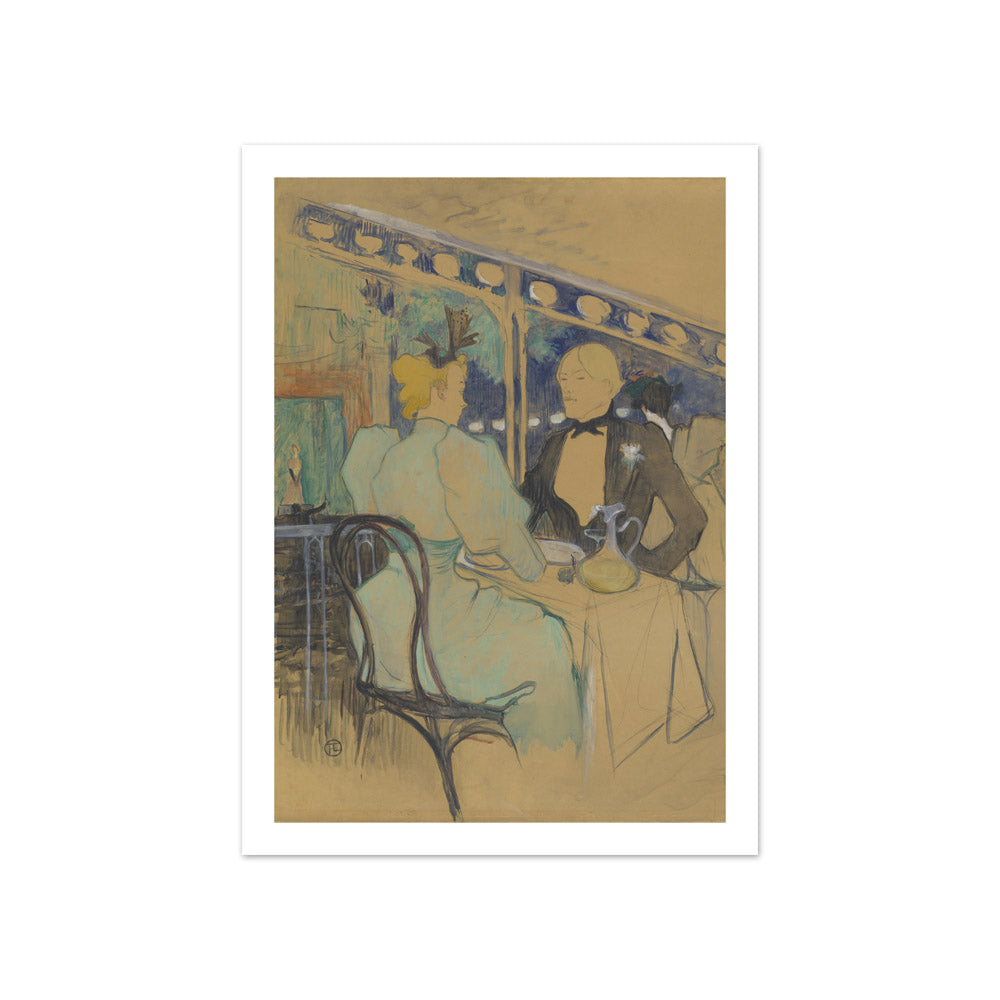Henri de Toulouse–Lautrec - Fashionable People at Les Ambassadeurs - Compact / With Margin / No Frame