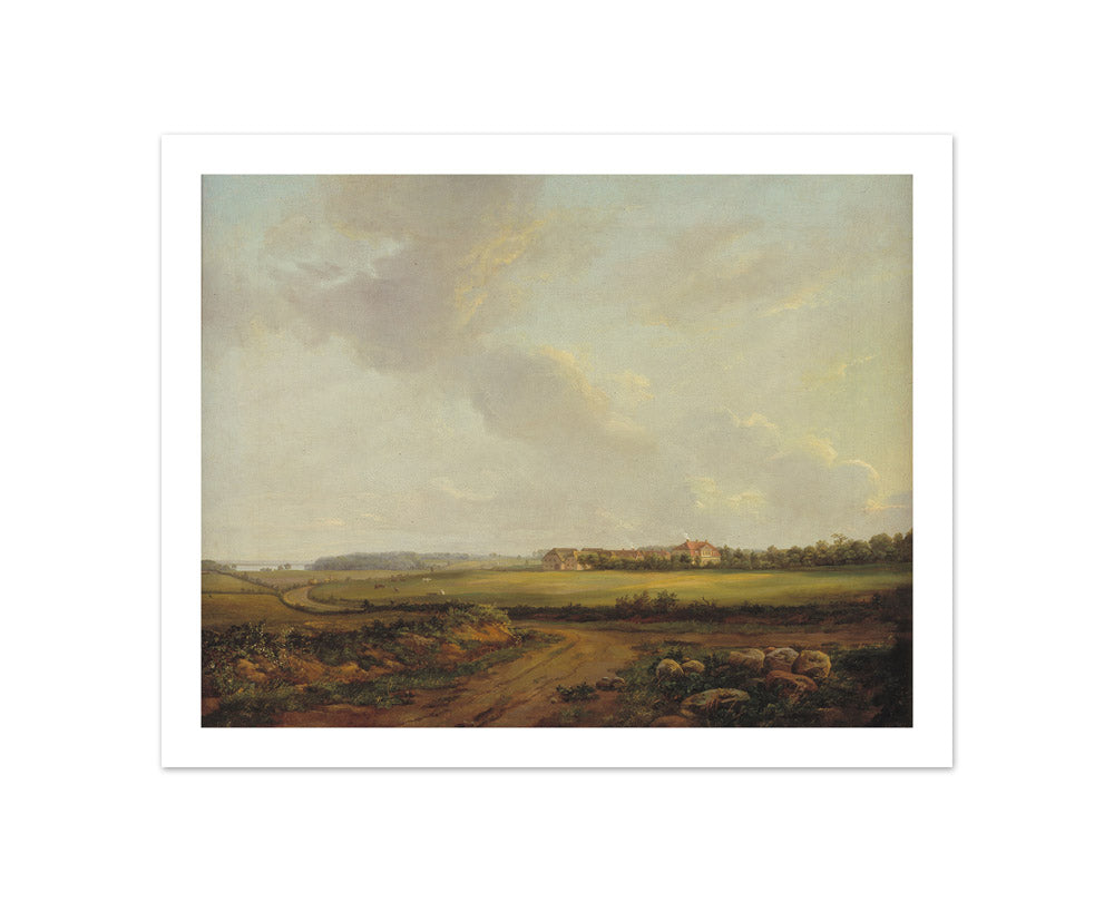 Johan Christian Claussen Dahl - View towards Engelholm by Præstø - Compact / With Margin / No Frame