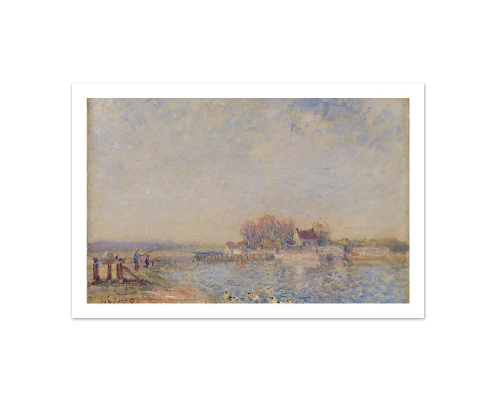 Alfred Sisley - Saint Mammès–Loing Canal - Compact / With Margin / No Frame