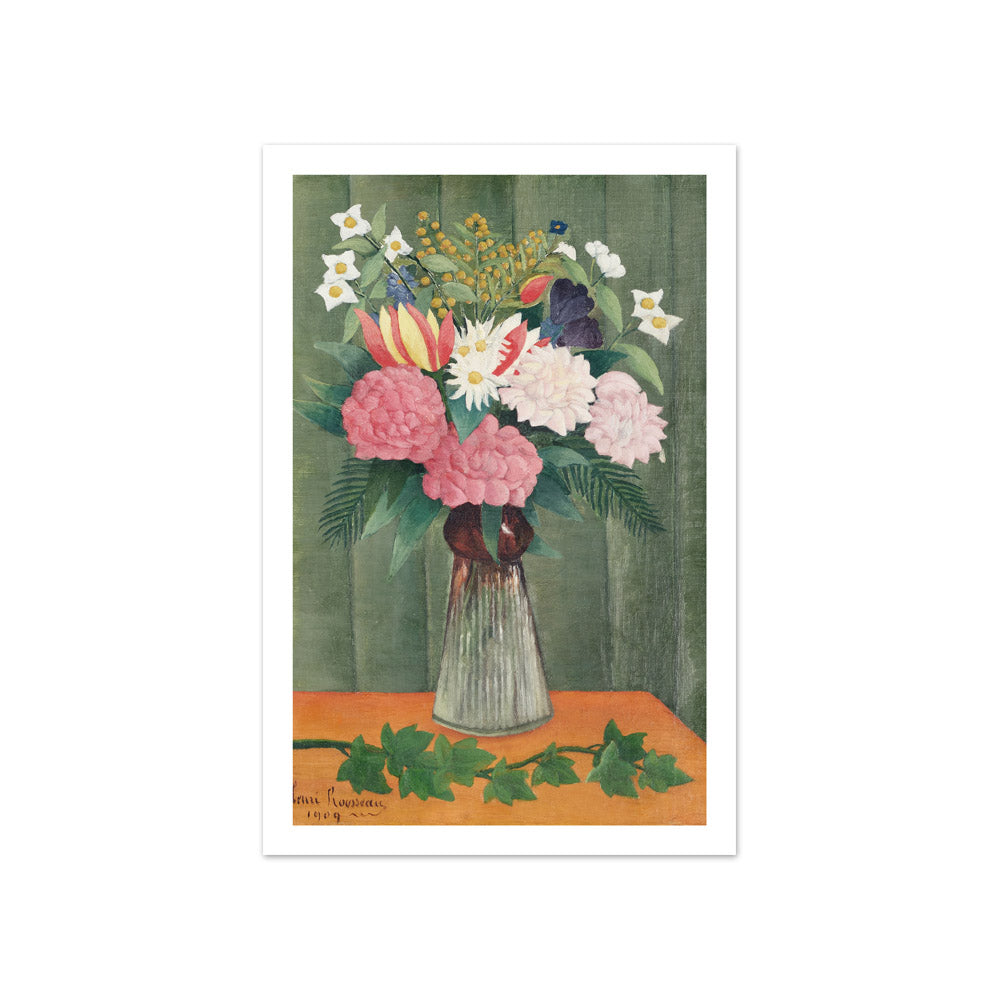 Henri Rousseau - Flowers in a Vase - Compact / With Margin / No Frame