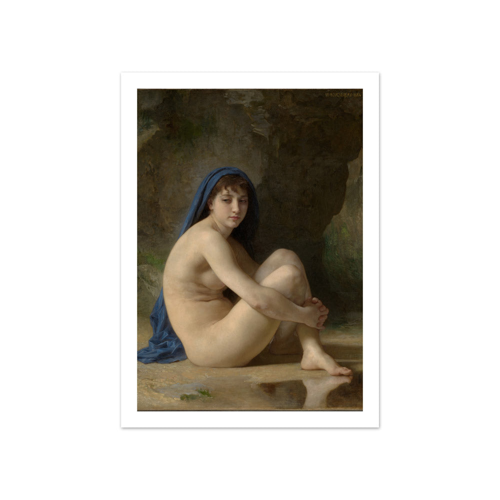 William-Adolphe Bouguereau - Seated Nude - Compact / With Margin / No Frame