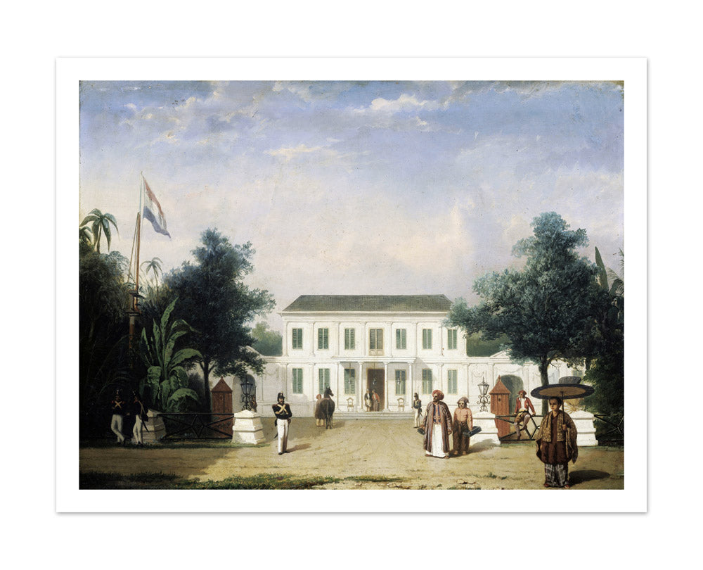 House on the Rijswijk, Batavia (Jalan Veteran) by Ernest Alfred Hardouin - Extra Large / With Margin / No Frame