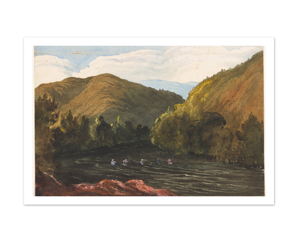 On the Buller River, Near Lake Arthur, Rotoiti by Sir William Fox KCMG - Extra Large / With Margin / No Frame