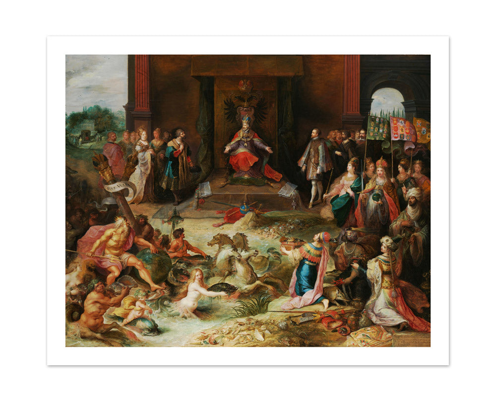 Allegory on the Abdication of Emperor Charles v in Brussels by Frans Francken (II) - Large / With Margin / No Frame