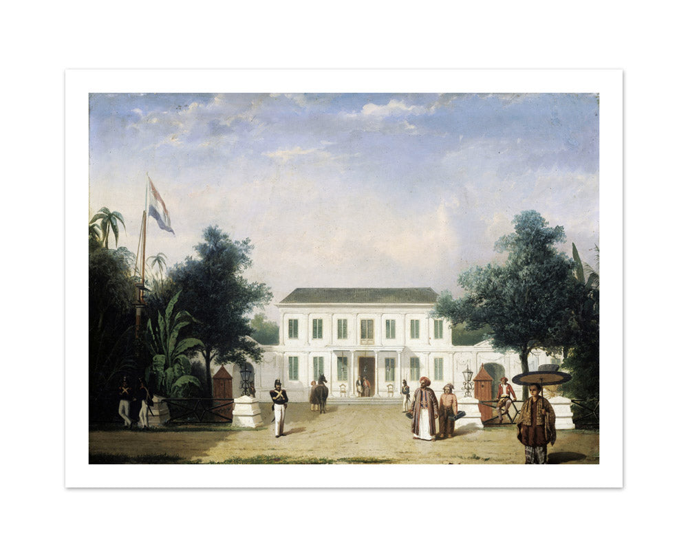 House on the Rijswijk, Batavia (Jalan Veteran) by Ernest Alfred Hardouin - Large / With Margin / No Frame